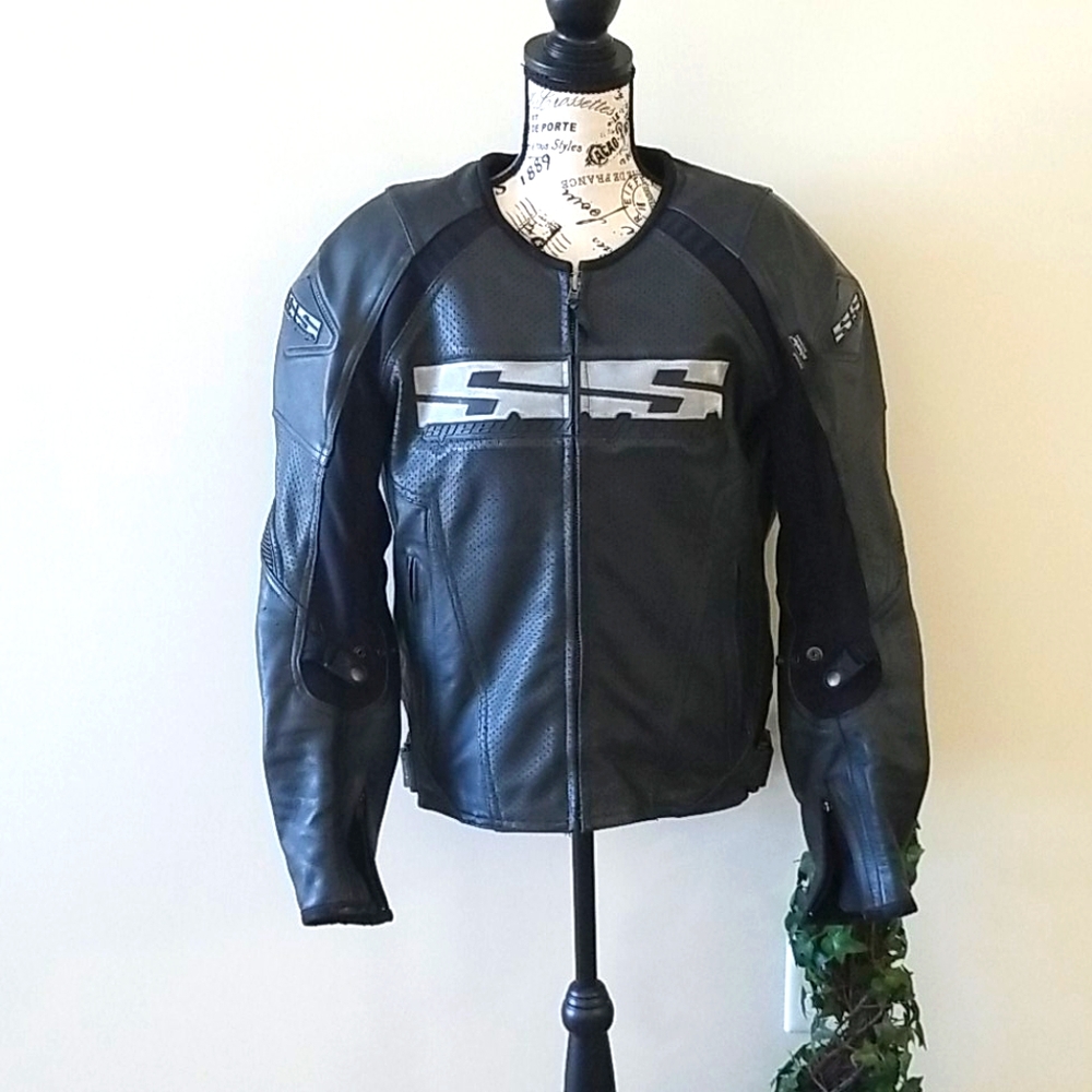 Mens leather fully lined Motorcycle Jacket